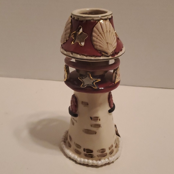 2001 Blue Sky Clayworks lighthouse tea lig… - Picture 3 of 9